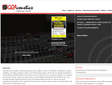 Tablet Screenshot of gqacoustics.com
